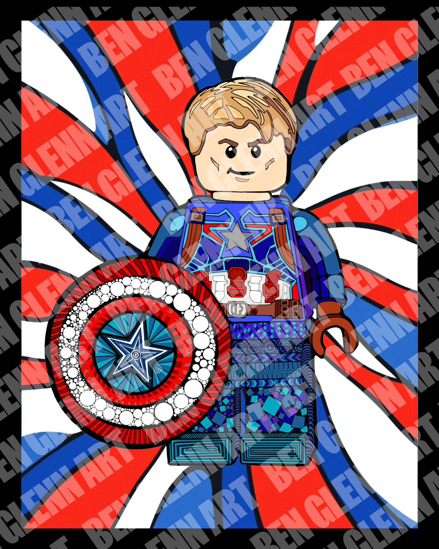 (5 Rare Prints Christmas Bundle) Christmas LEGO Doodle Art Bundle – Limited Edition Prints