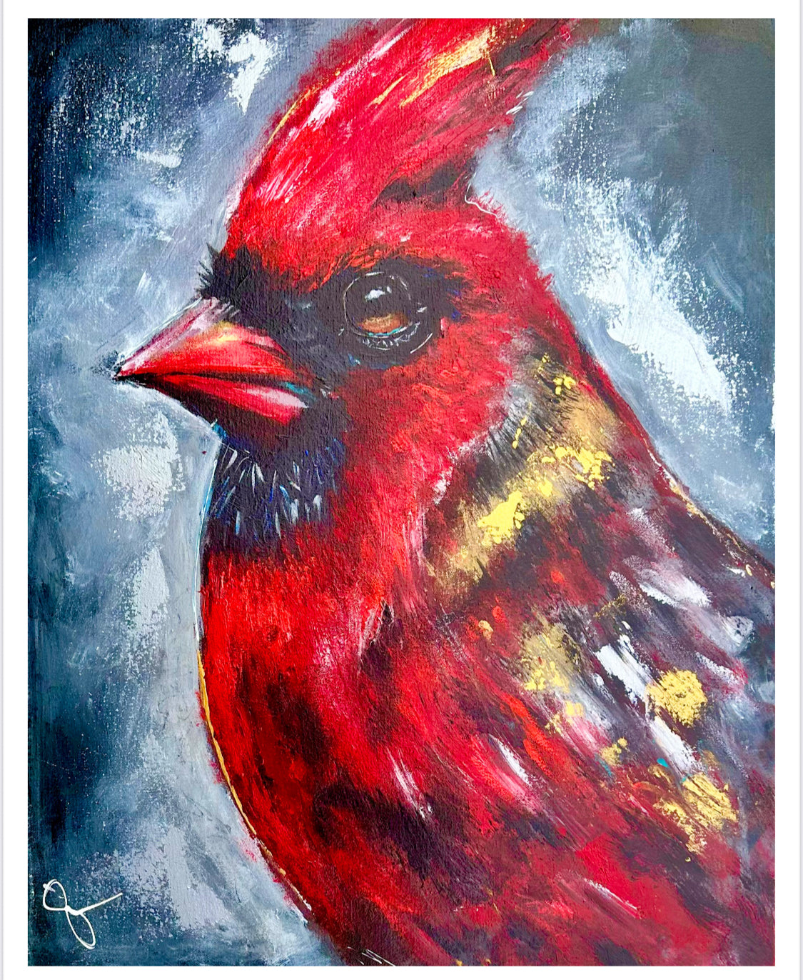 16x20 Red Cardinal Art Print by Sam