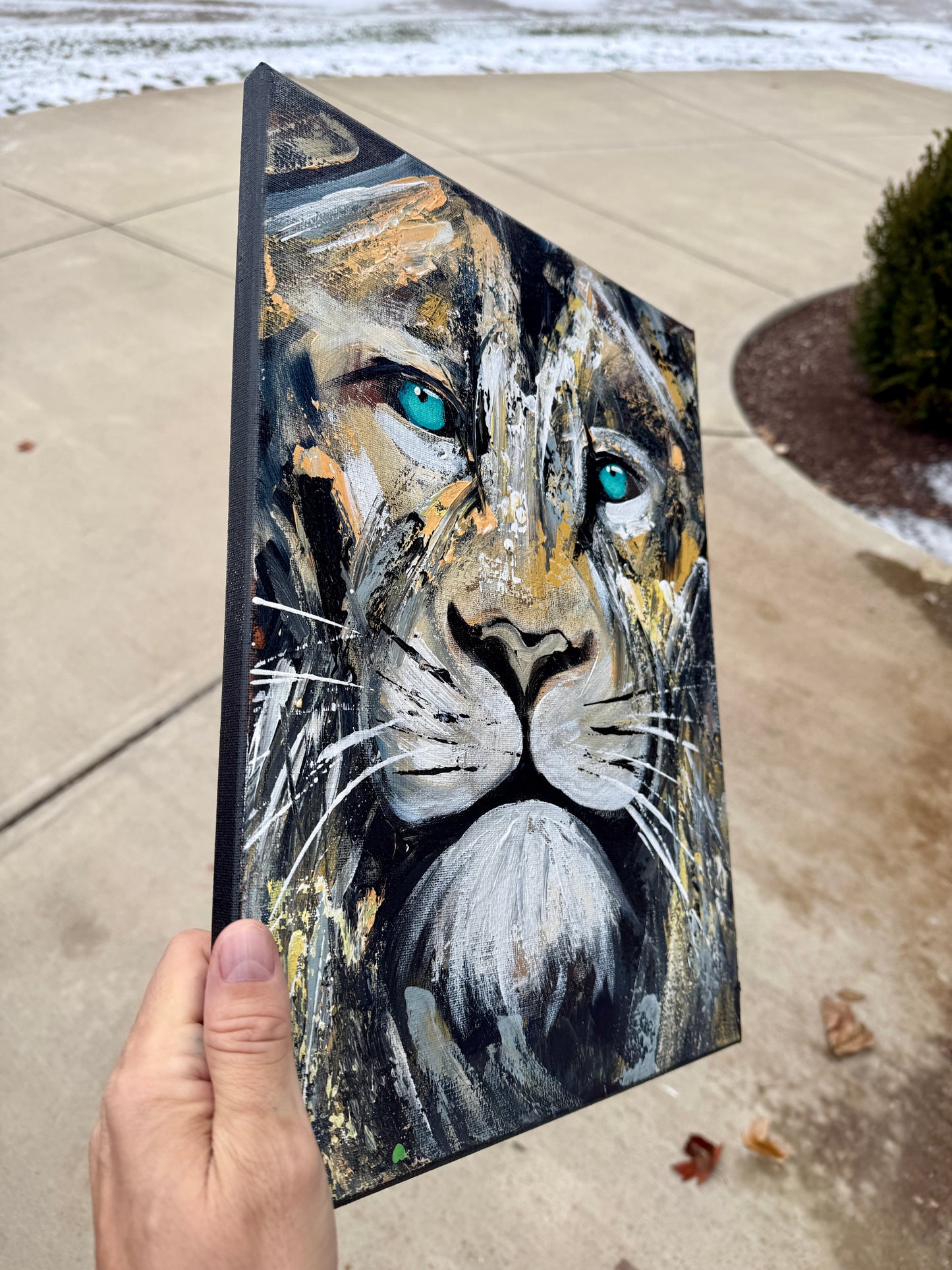 12x16 Original (practice) Live with Courage Lion