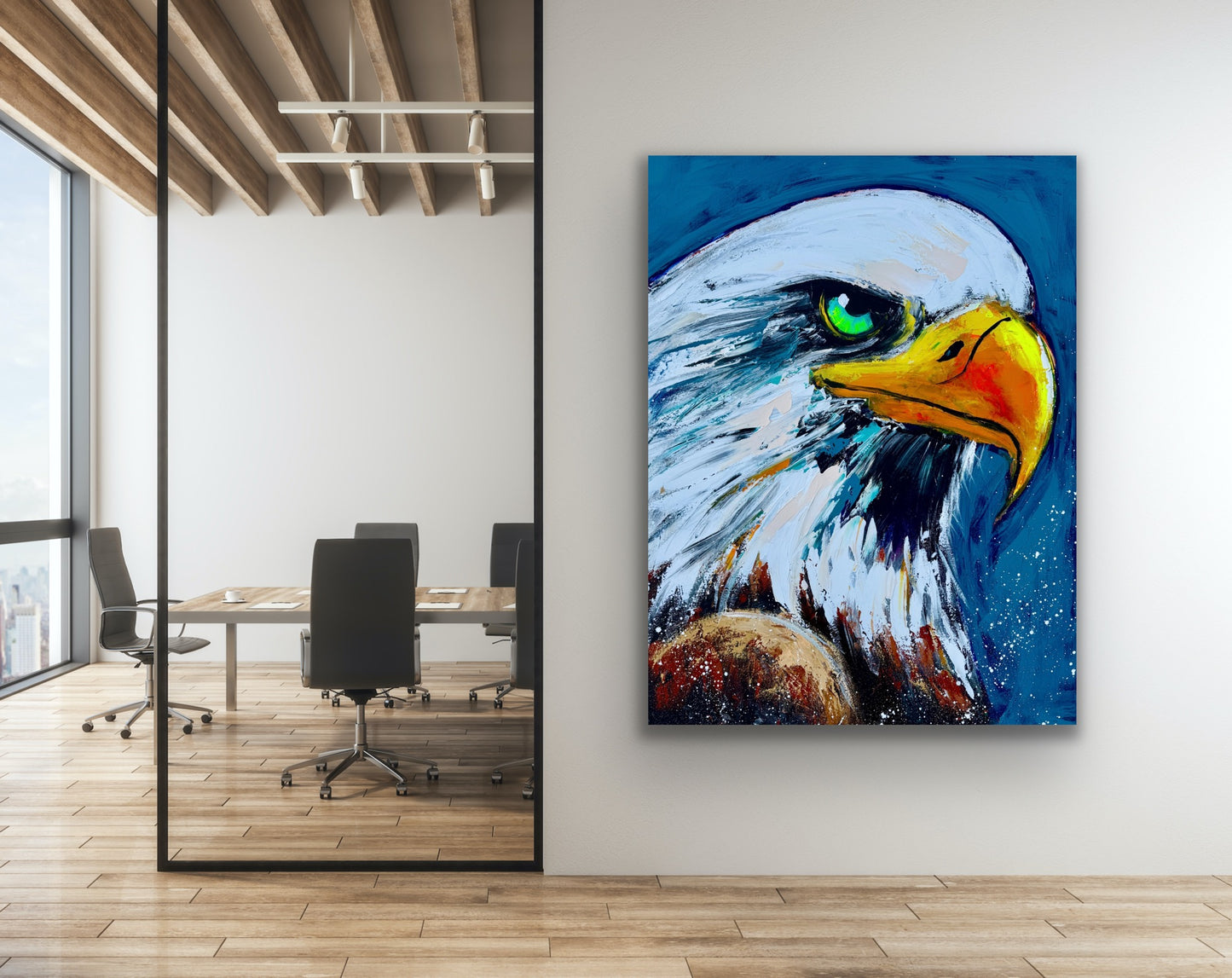 AVAILABLE | 36x48 RESILIENT Abstract Eagle Painting