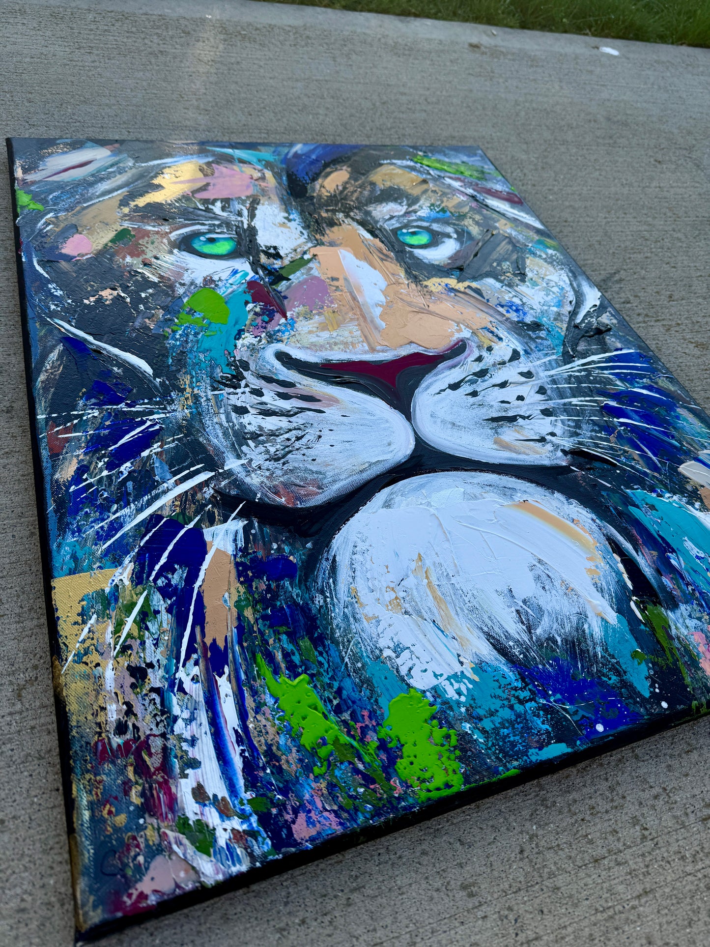 PRACTICE 24x28 Lion Painting (Shaken, But Unstoppable)
