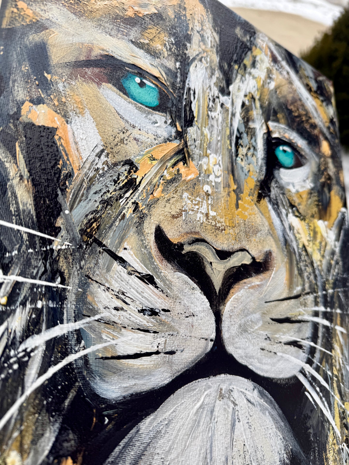 12x16 Original (practice) Live with Courage Lion