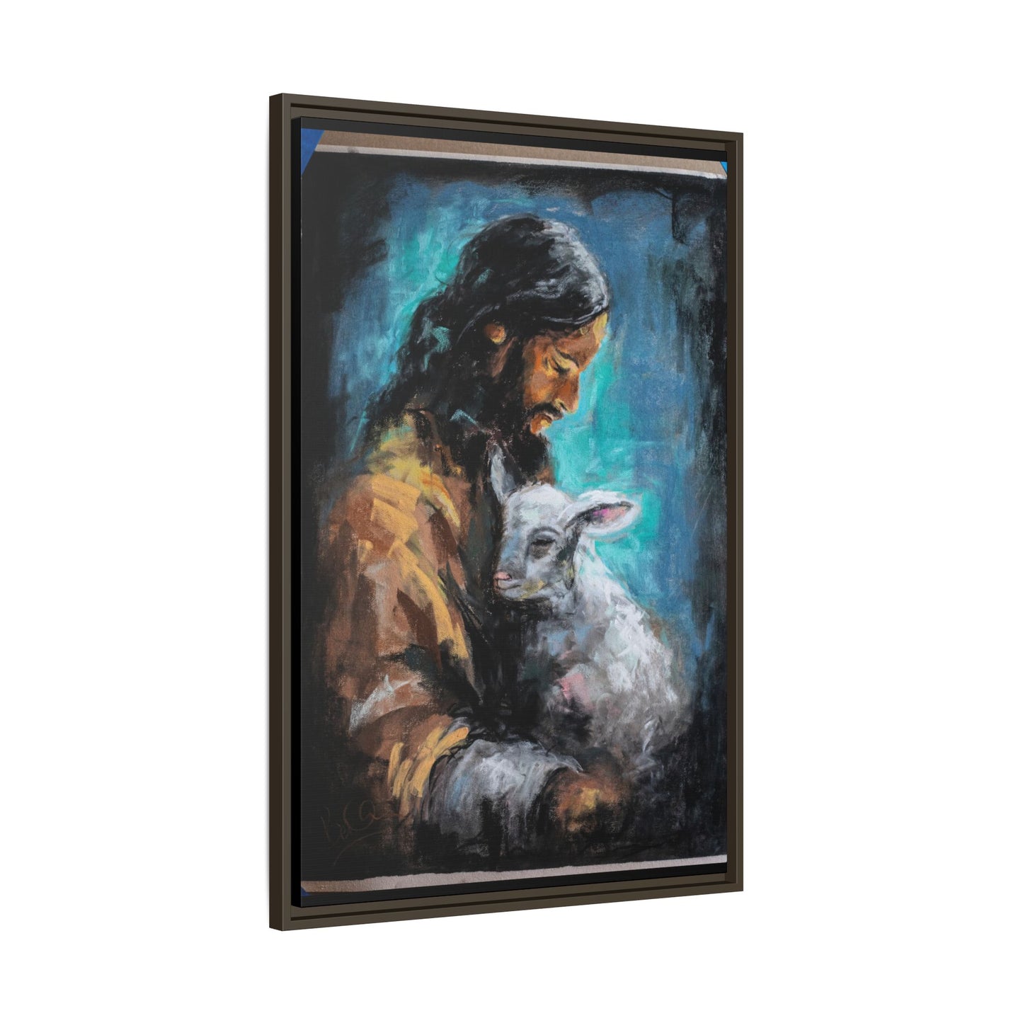 Canvas Art Print - Jesus Holding a Lamb