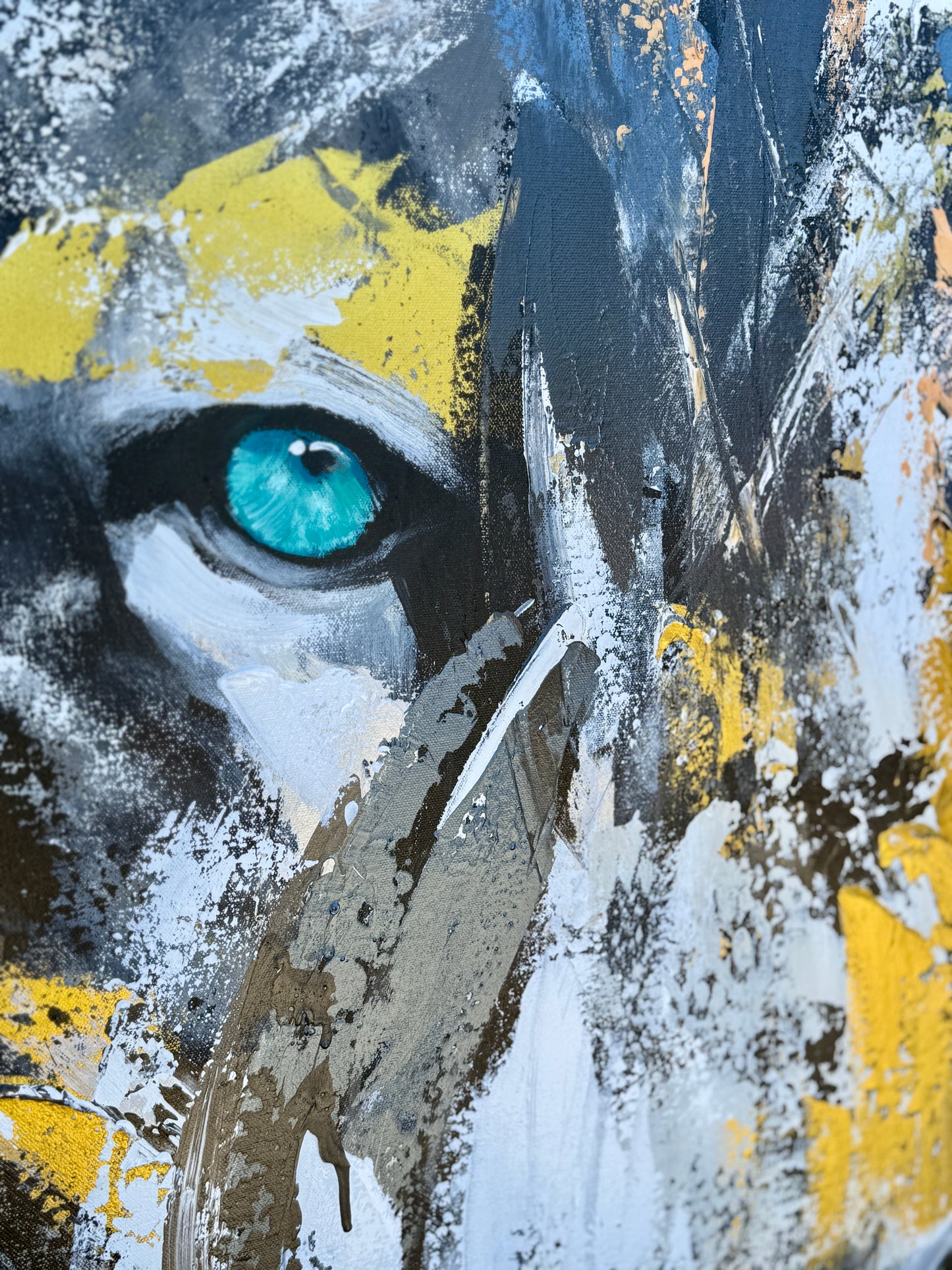 36x48 Abstract “Be Strong and Courageous” Lion Painting