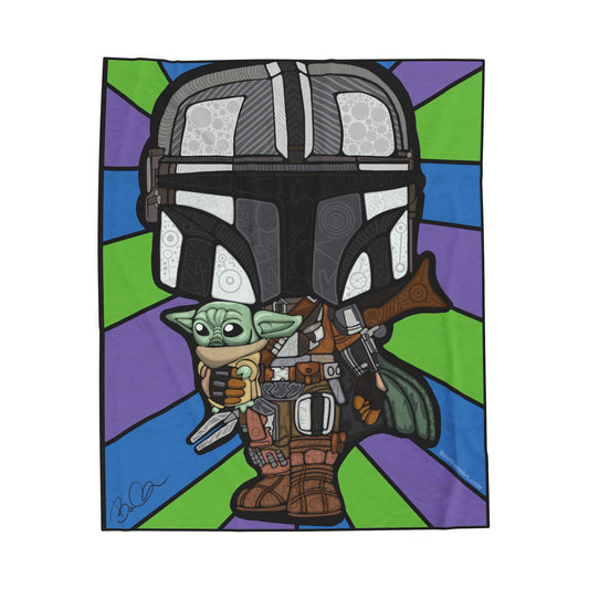 The Mandalorian Doodle Blanket