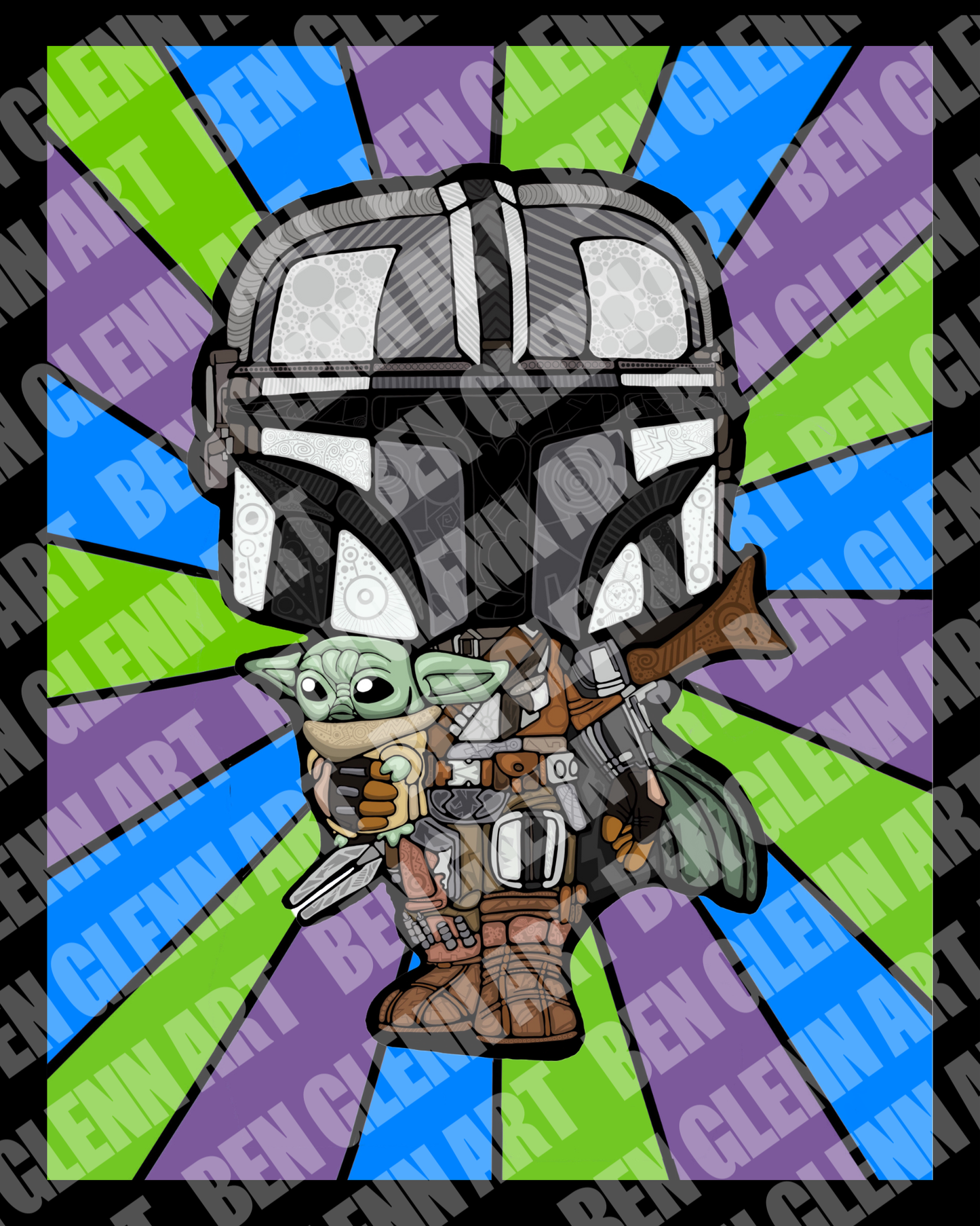 (5 Rare Prints Christmas Bundle) Christmas LEGO Doodle Art Bundle – Limited Edition Prints