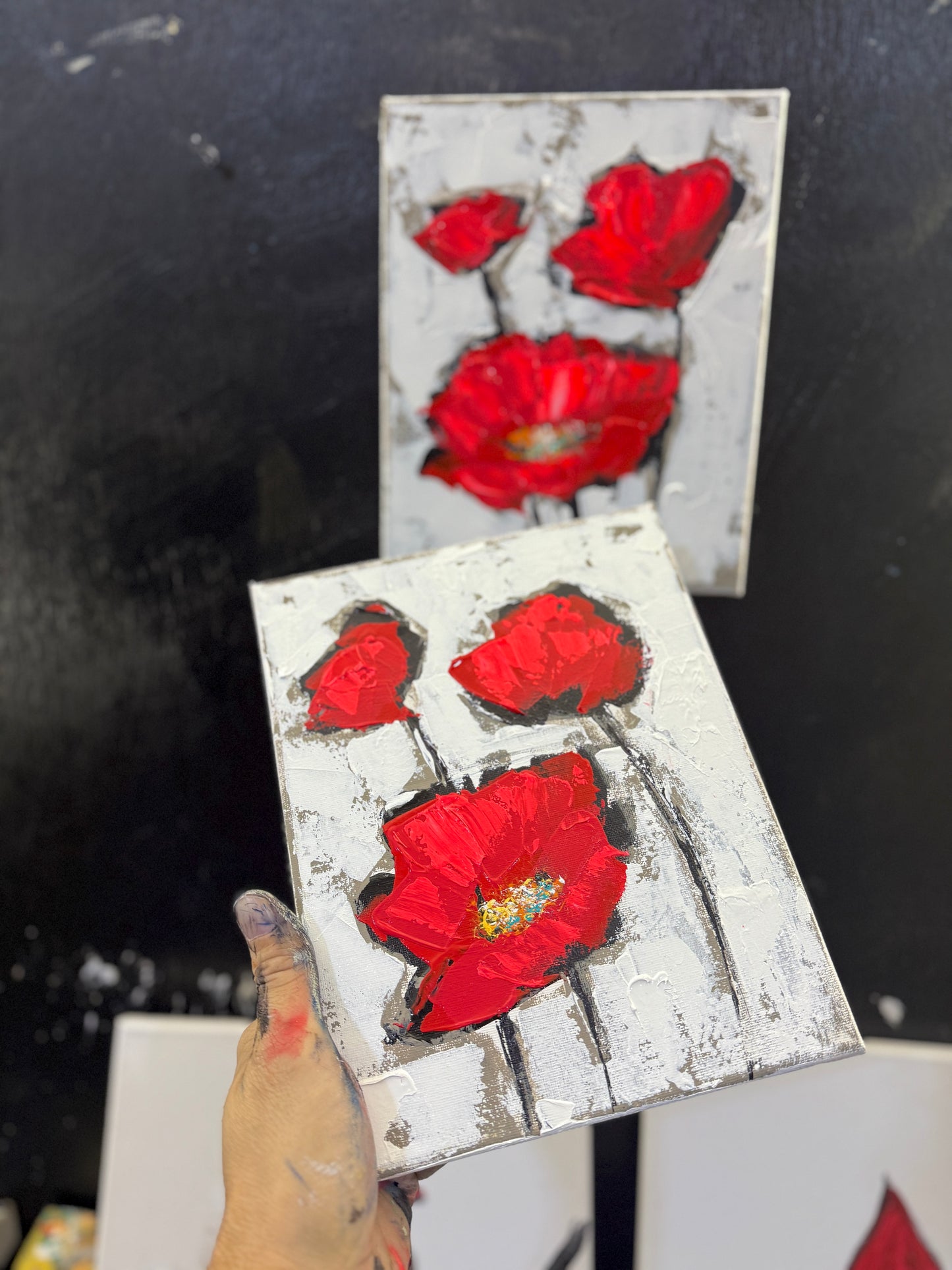 Buy 1 Get 1 FREE - Abstract Poppies (8x10 inches each)