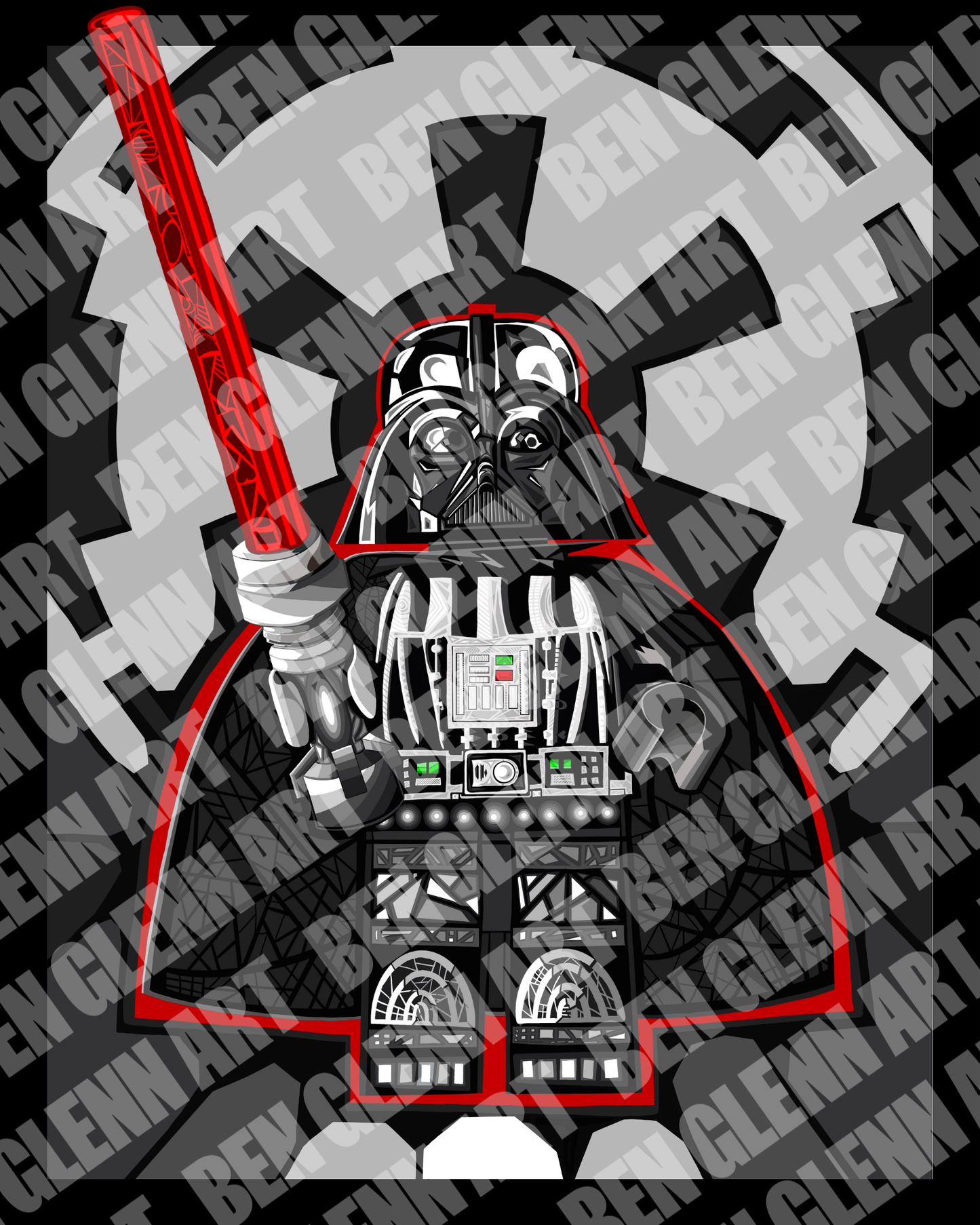 (5 Rare Prints Christmas Bundle) Christmas LEGO Doodle Art Bundle – Limited Edition Prints