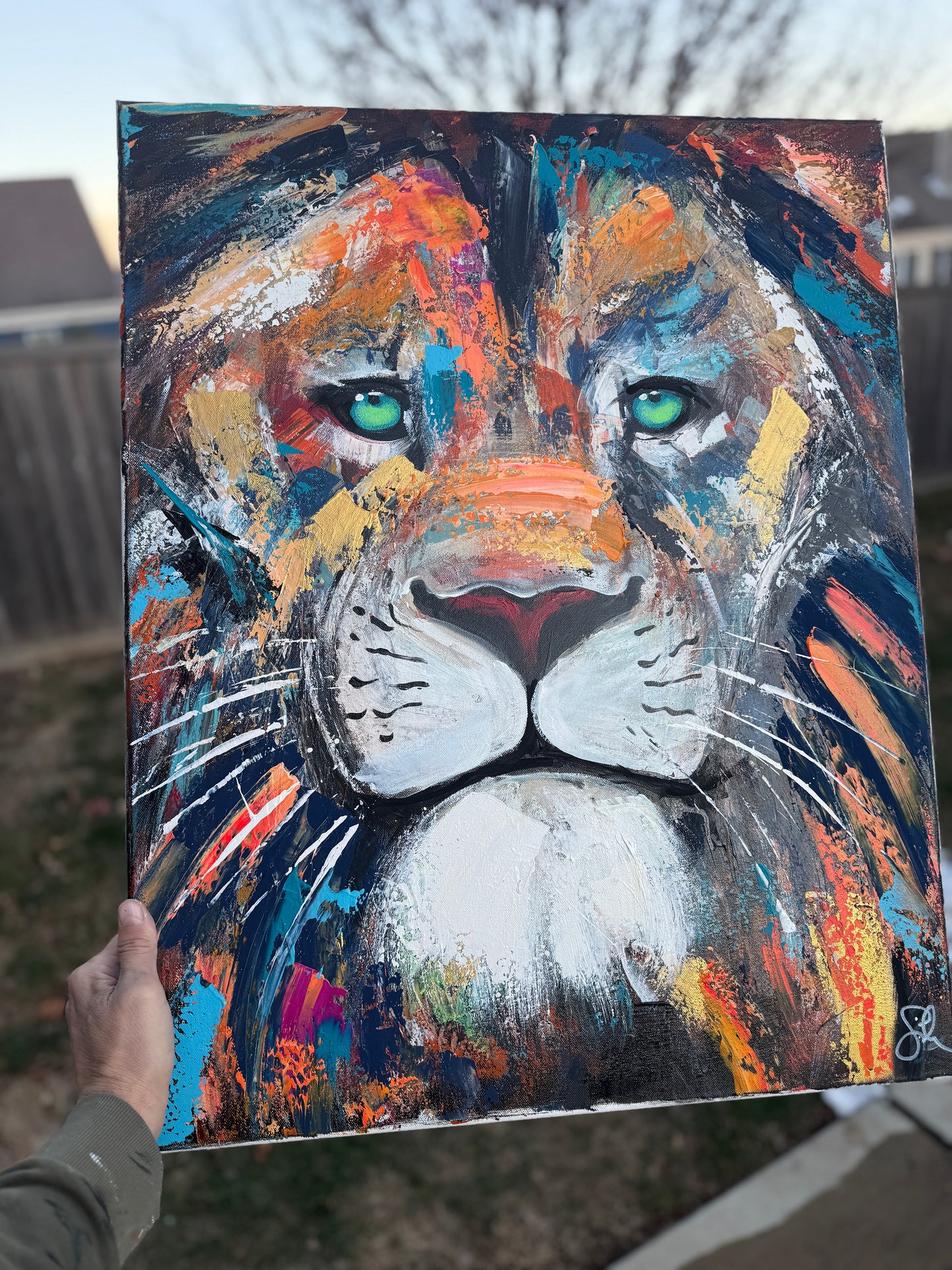 28x30 Original Practice Courage Lion (practice)
