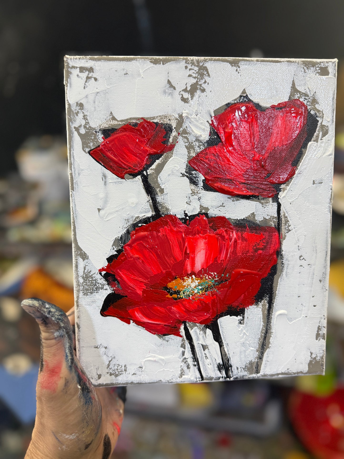 Buy 1 Get 1 FREE - Abstract Poppies (8x10 inches each)