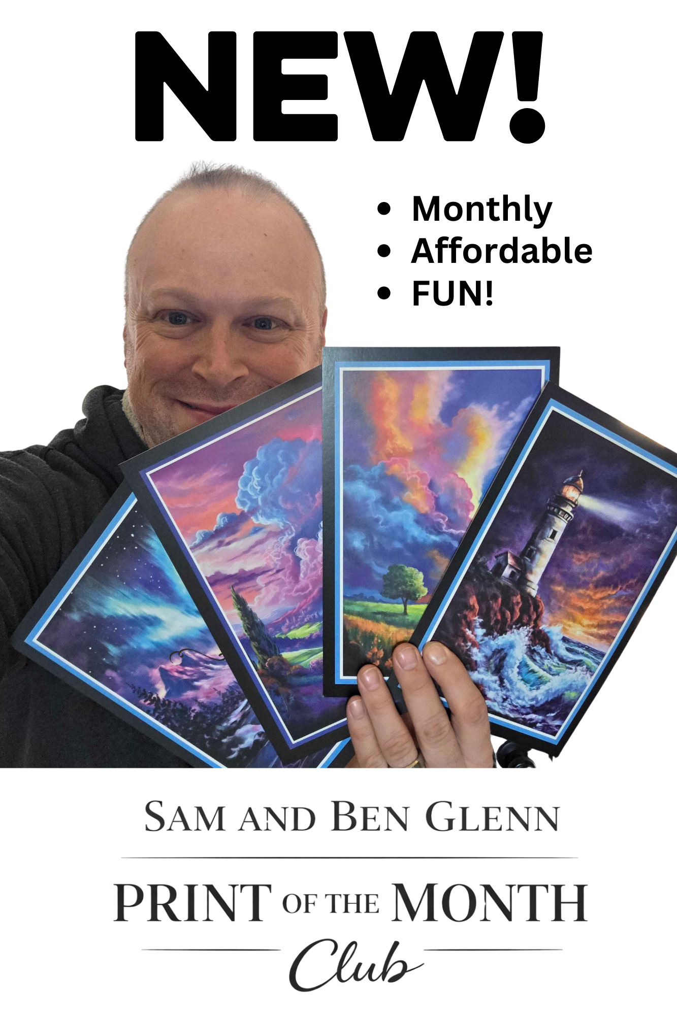 Print of the Month Club Subscription. - FREE SHIPPING!