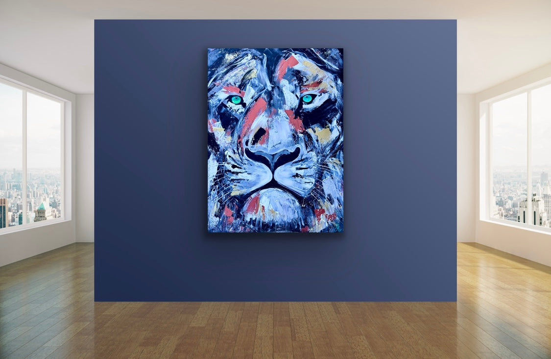 36x48 Lion Painting | LIVE with COURAGE