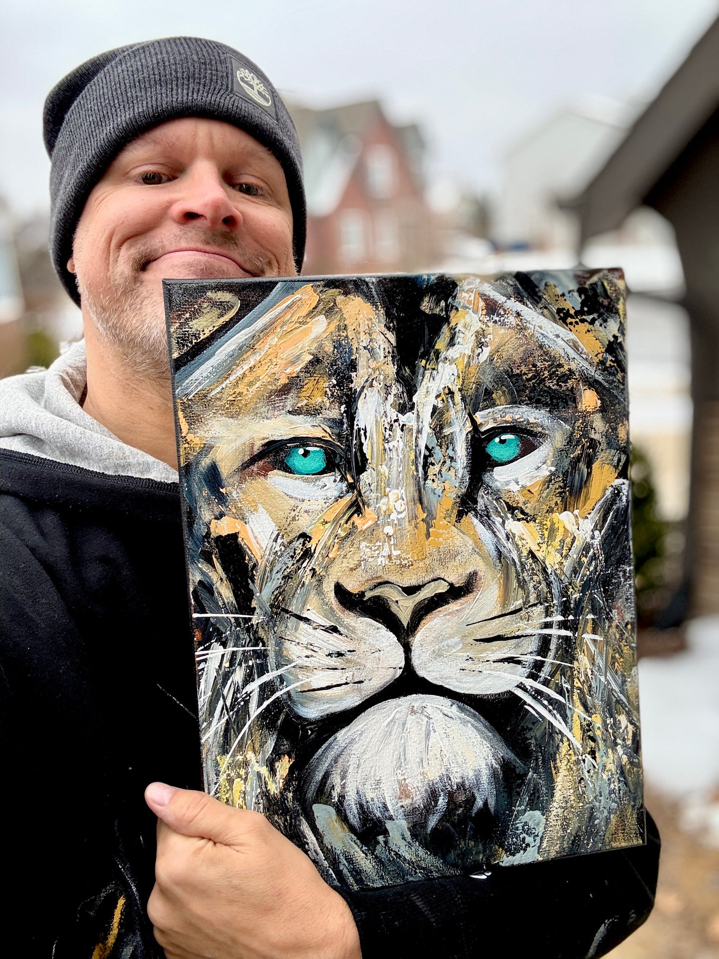 12x16 Original (practice) Live with Courage Lion