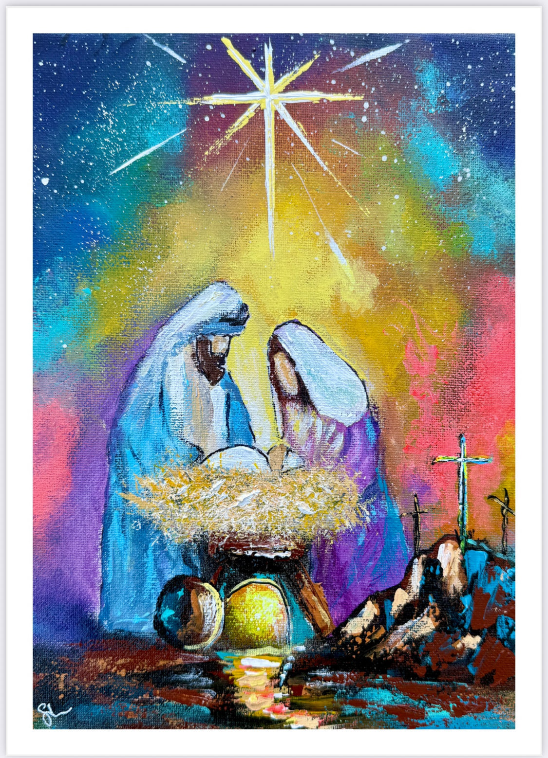 (ONLY 5 Left Available!) SET of 10 (5x7)Holiday Prints by Sam Glenn FREE FRAME included :)