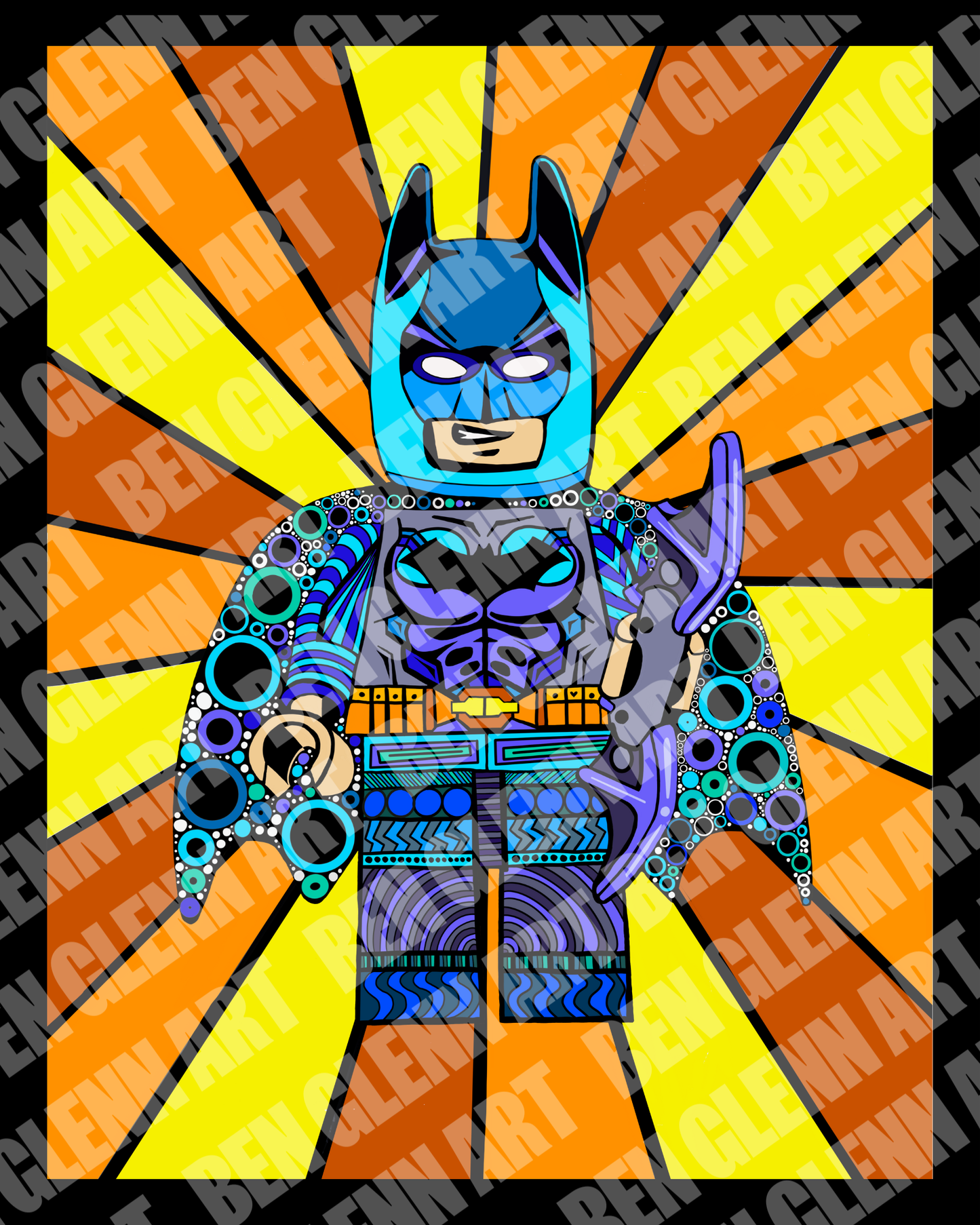 (5 Rare Prints Christmas Bundle) Christmas LEGO Doodle Art Bundle – Limited Edition Prints