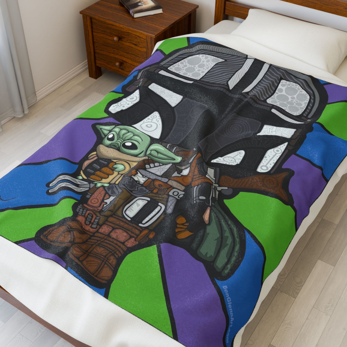 The Mandalorian Doodle Blanket