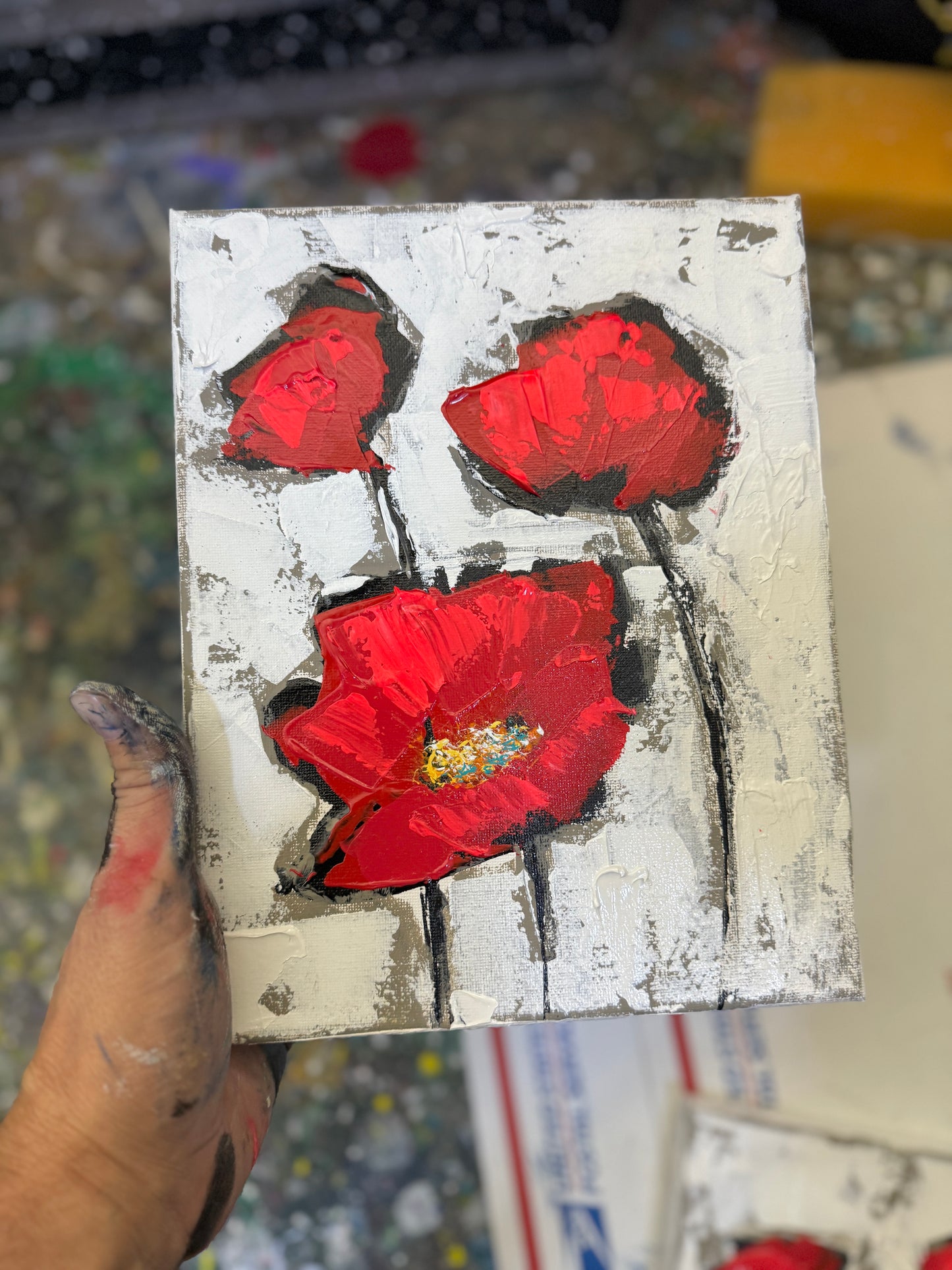 Buy 1 Get 1 FREE - Abstract Poppies (8x10 inches each)