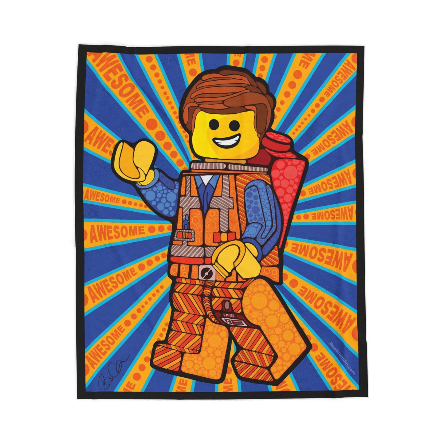 The LEGO Emmet Doodle Blanket