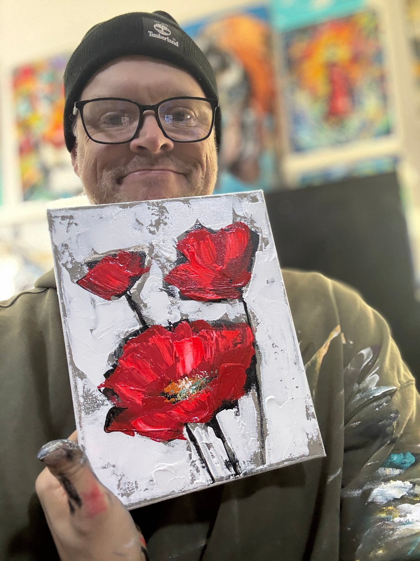 Buy 1 Get 1 FREE - Abstract Poppies (8x10 inches each)