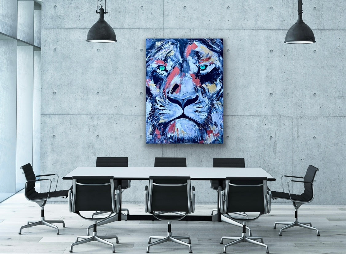 36x48 Lion Painting | LIVE with COURAGE