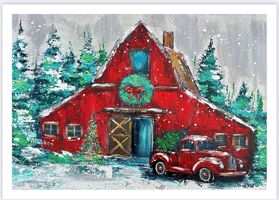 (ONLY 5 Left Available!) SET of 10 (5x7)Holiday Prints by Sam Glenn FREE FRAME included :)