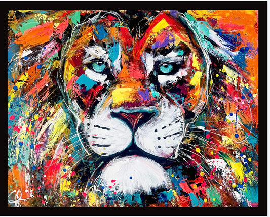 Limited Edition 16x20 Prints Available |Live with Courage Lion Art Print by Sam Glenn