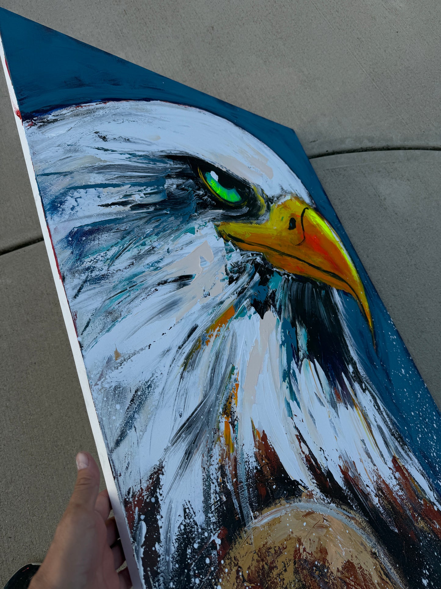 AVAILABLE | 36x48 RESILIENT Abstract Eagle Painting