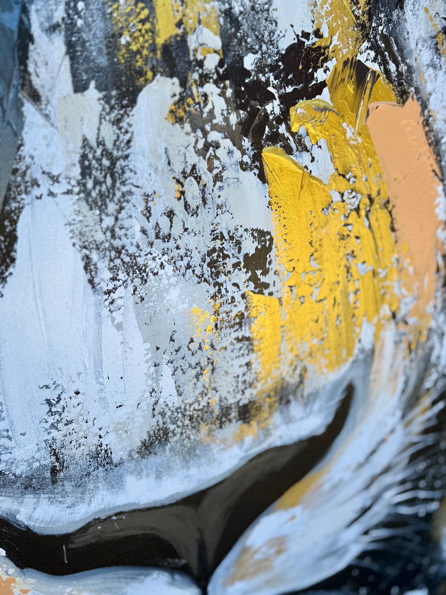 36x48 Abstract “Be Strong and Courageous” Lion Painting