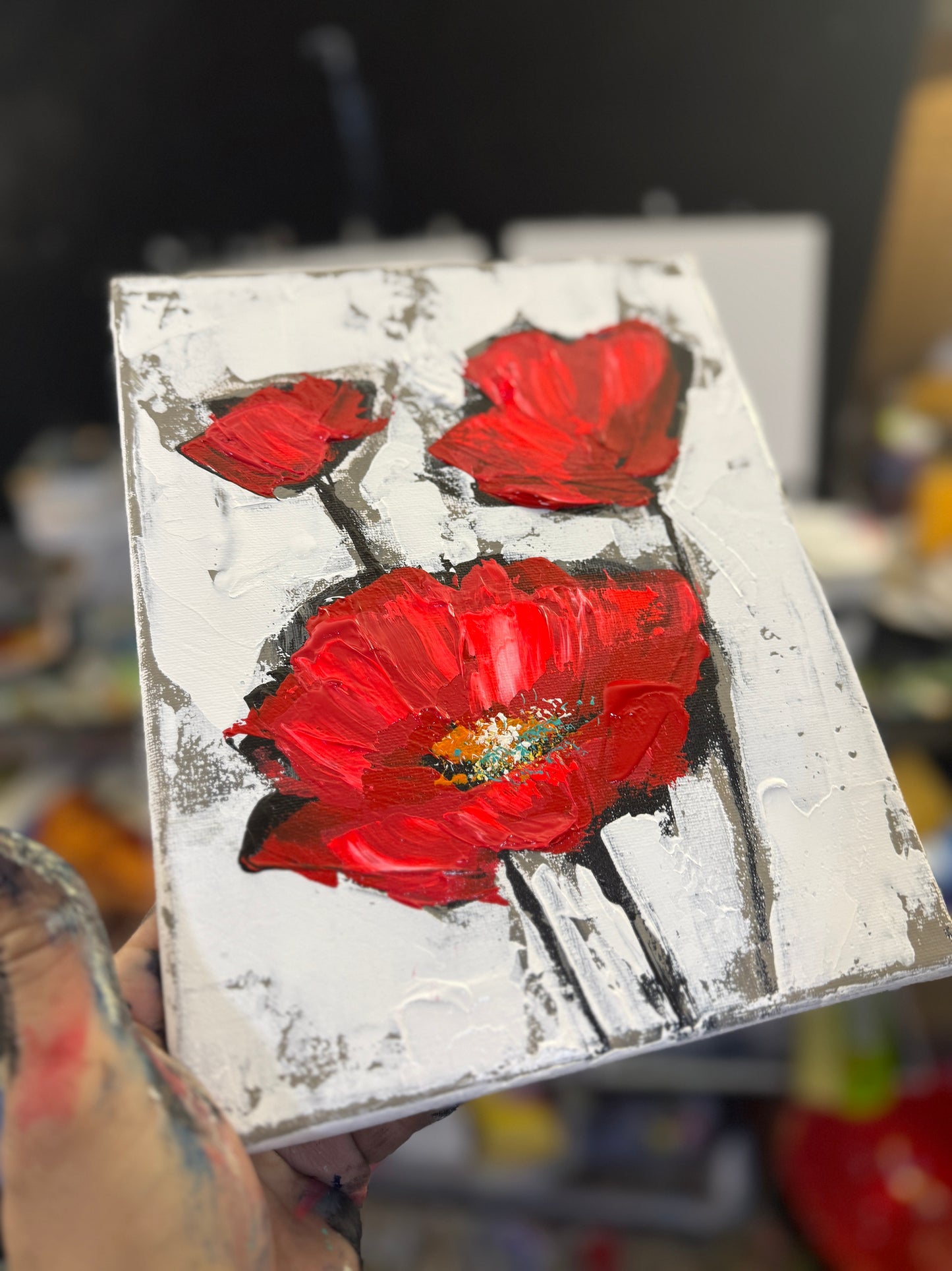 Buy 1 Get 1 FREE - Abstract Poppies (8x10 inches each)
