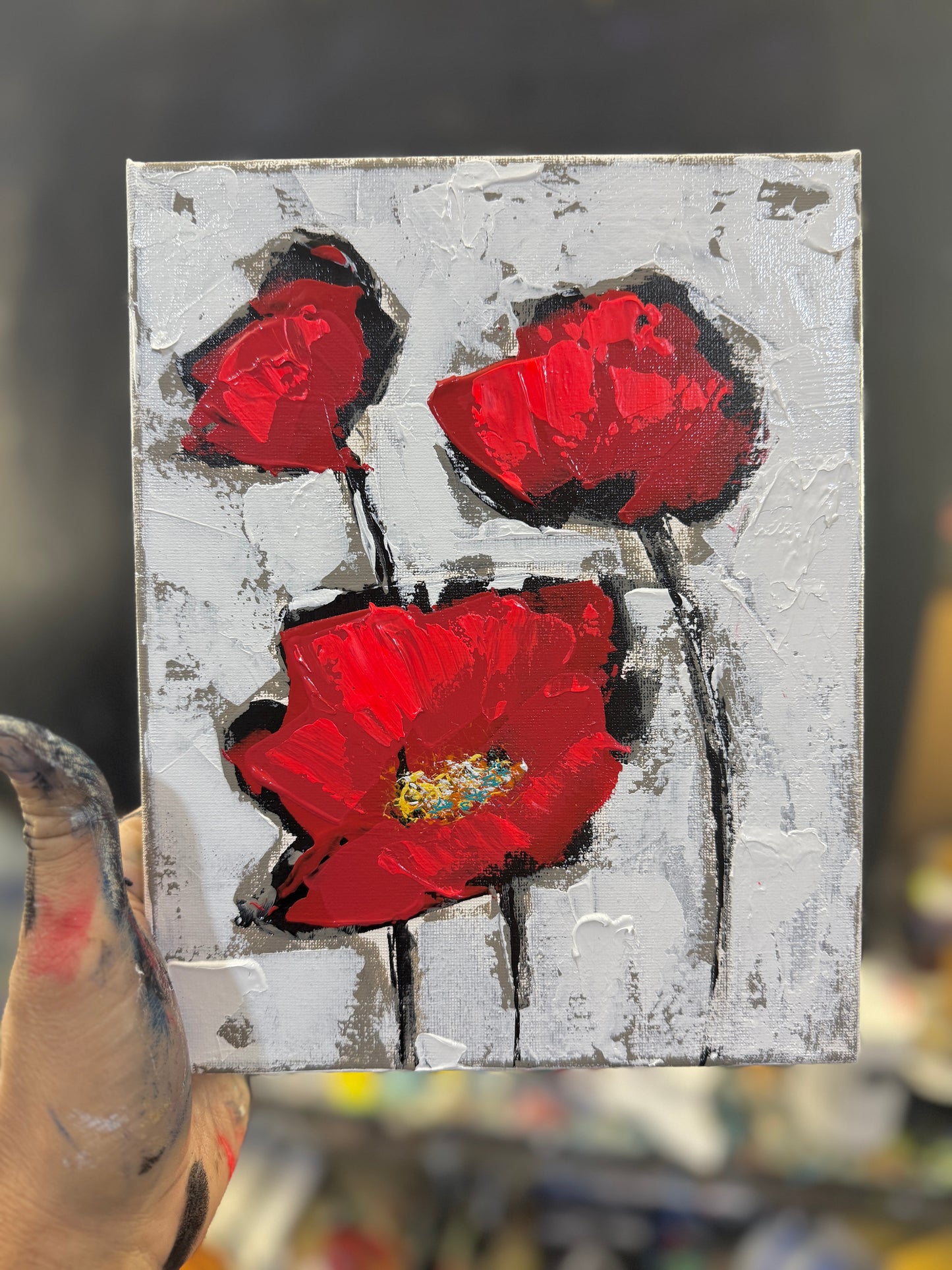 Buy 1 Get 1 FREE - Abstract Poppies (8x10 inches each)